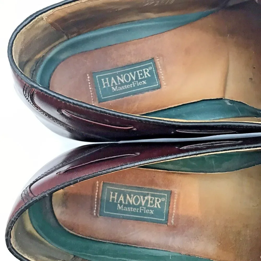 Hanover Master Flex 2518 Loafers Burgundy Leather Tassel Kiltie Shoe Mens 13 D/B